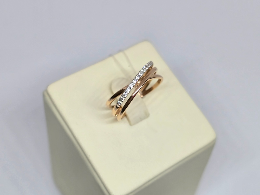 КОЛЬЦО С КАМНЯМИ (Au 585)