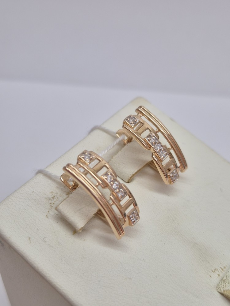 СКМИ585 СЕРЬГИ С КАМНЯМИ (Au 585)