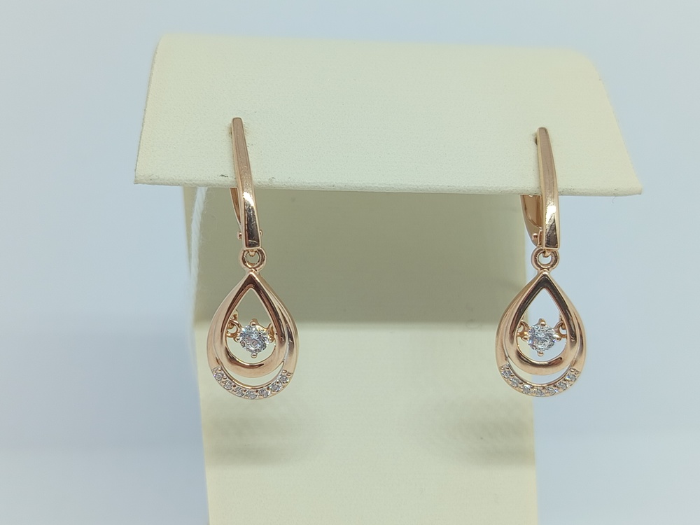 СКМИ585 СЕРЬГИ С КАМНЯМИ (Au 585)