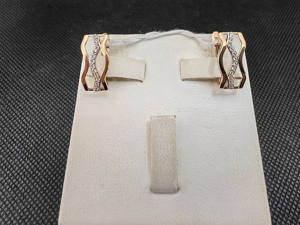 СКМИ585 СЕРЬГИ С КАМНЯМИ (Au 585)