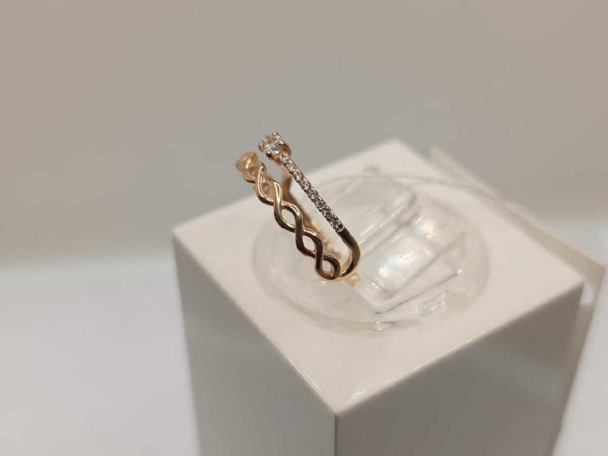 КОЛЬЦО С КАМНЯМИ (Au 585)