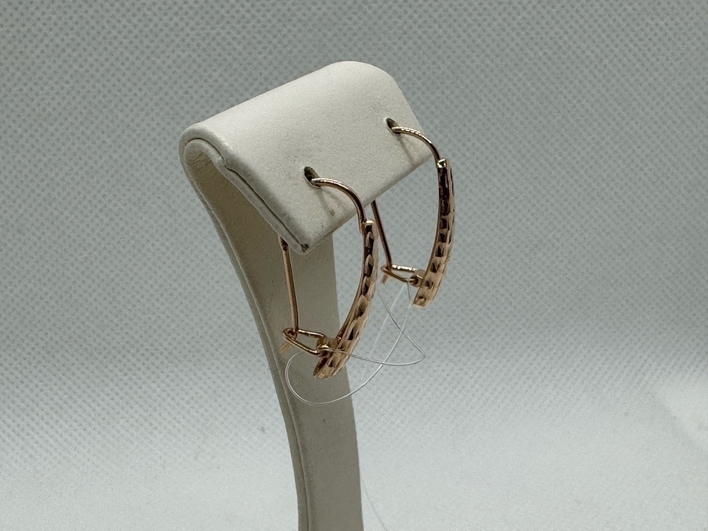 СЕРЬГИ ПЕТЕЛЬКА без камня (Au 585)