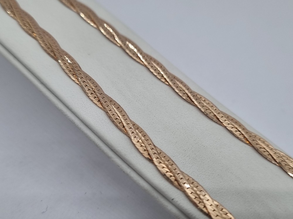 ЦЛКМ585 ЦЕПЬ ПОЛНОВЕСНАЯ Косичка(монреаль) (Au 585)