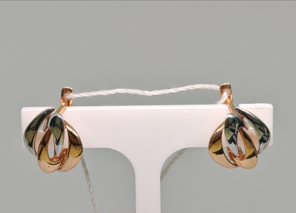 СБКМ585 СЕРЬГИ БЕЗ КАМНЯ (Au 585)