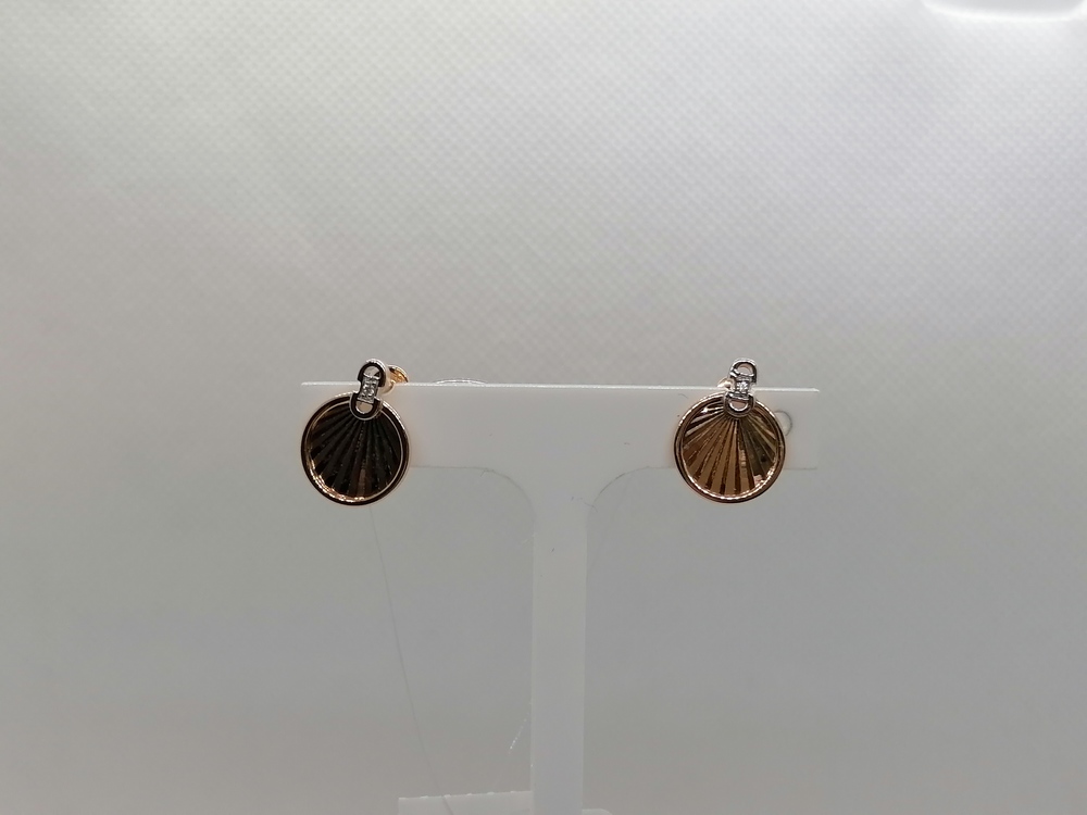 СЕРЬГИ ПУСЕТЫ с камнем (Au 585)