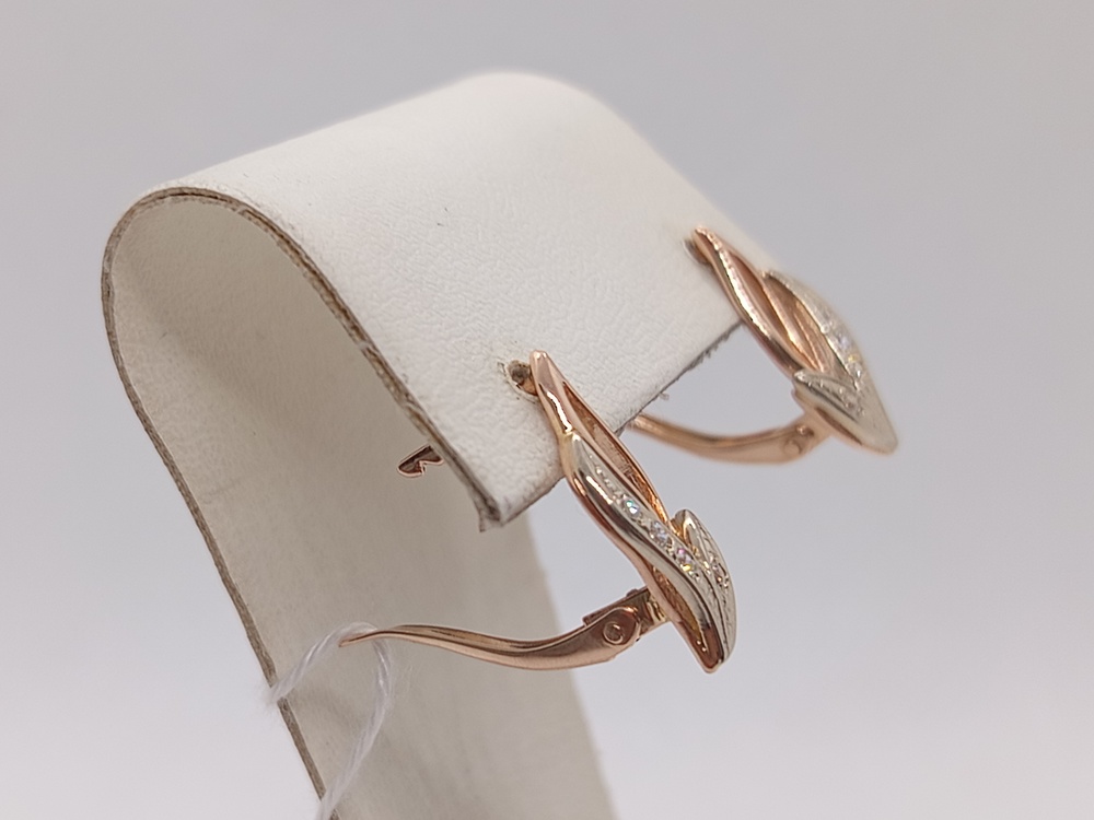 СКМИ585 СЕРЬГИ С КАМНЯМИ (Au 585)