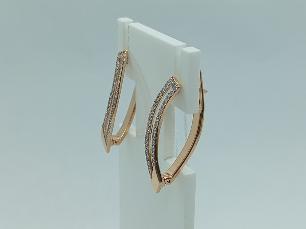 СКМИ585 СЕРЬГИ С КАМНЯМИ (Au 585)