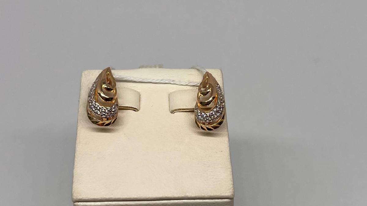 СКМИ585 СЕРЬГИ С КАМНЯМИ (Au 585)