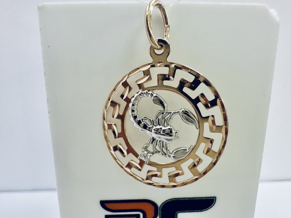 П1427110 ПОДВЕСКА ЗНАК ЗОДИАКА СКОРПИОН (Au 585)