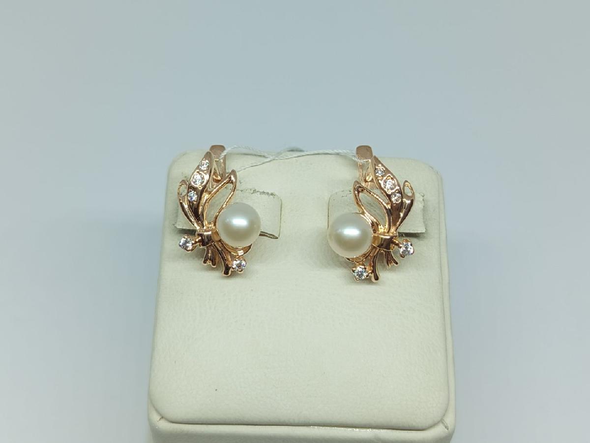 СКМИ585 СЕРЬГИ С КАМНЯМИ (Au 585)