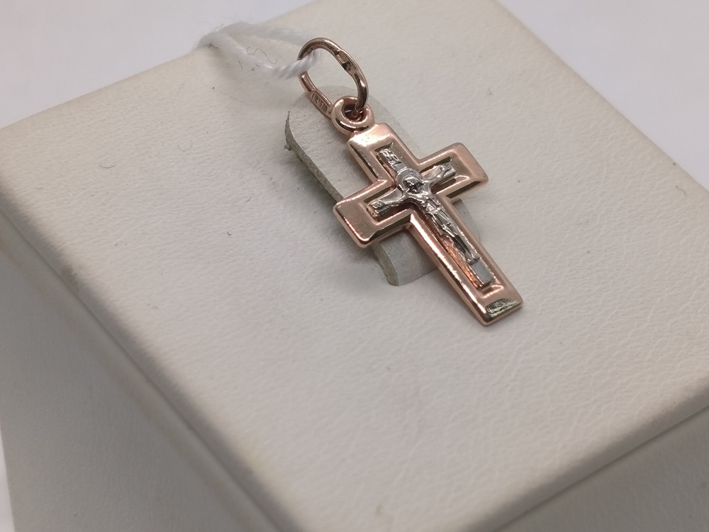 ПОДКБК585 ПОДВЕСКА КРЕСТ БЕЗ КАМНЯ (Au 585)