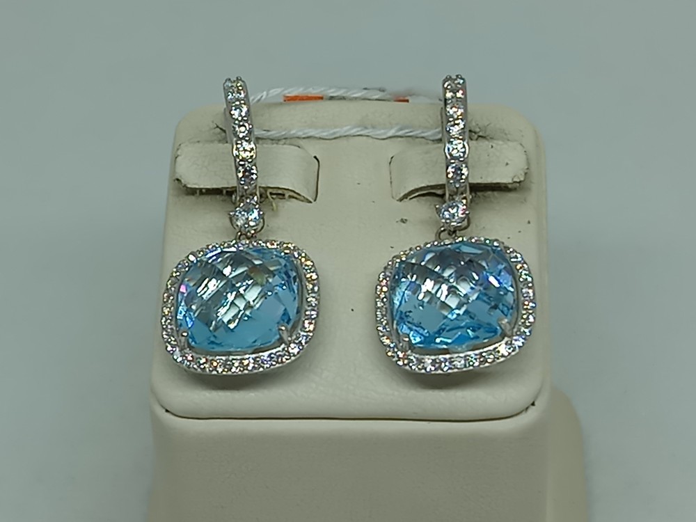 СКМИ585 СЕРЬГИ С КАМНЯМИ (Au 585)