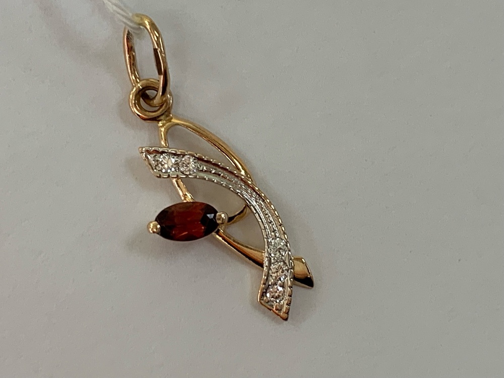 ПОДКМИ585 ПОДВЕСКА С КАМНЯМИ (Au 585)