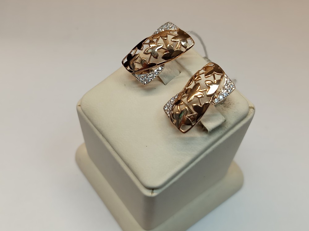 СКМИ585 СЕРЬГИ С КАМНЯМИ (Au 585)