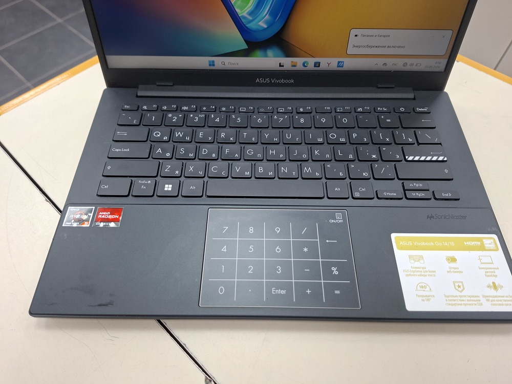 Ноутбук ASUS E1404F; Ryzen 5 7520U, AMD Radeon (TM) Graphics, 8 Гб, 512 GB, Нет