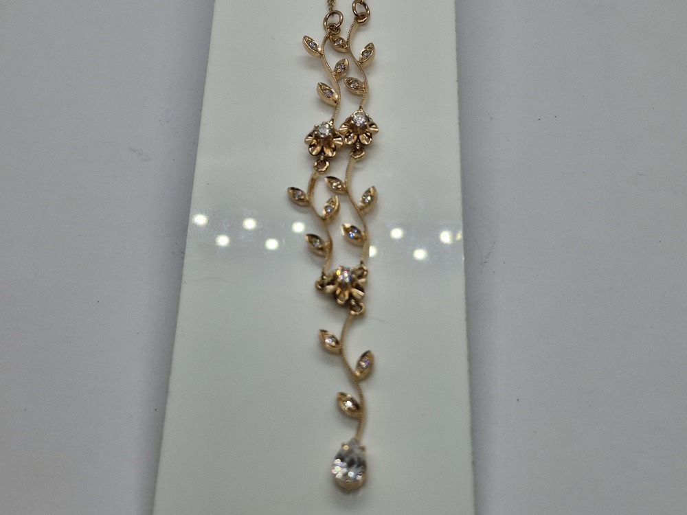 КОЛЬЕ С КАМНЯМИ Au 585