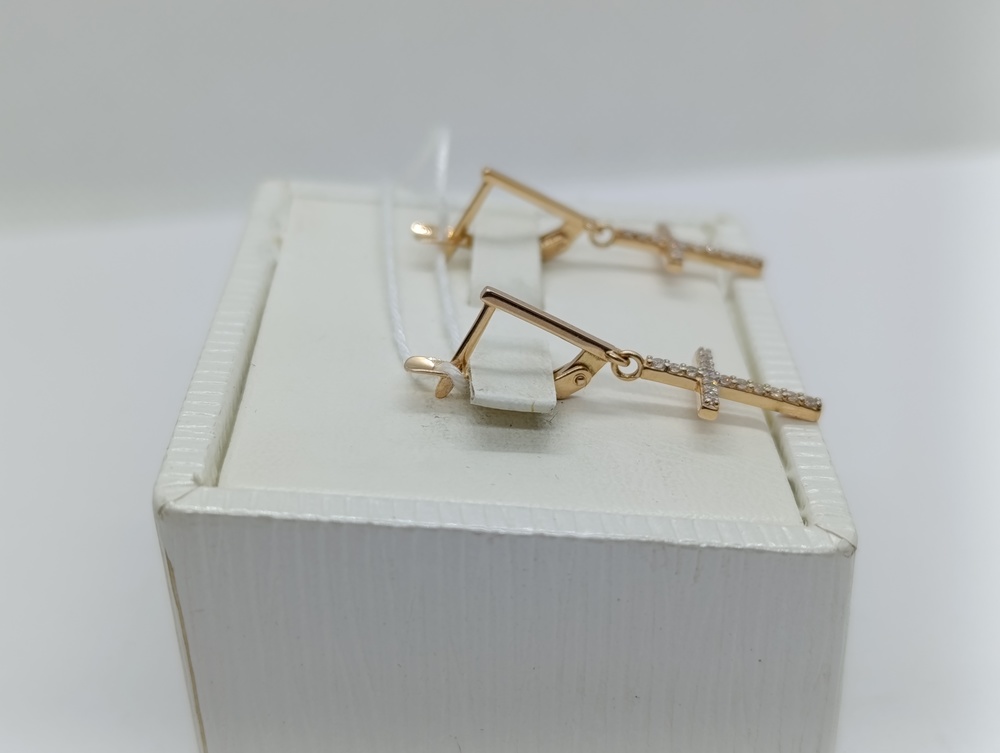 СКМИ585 СЕРЬГИ С КАМНЯМИ (Au 585)