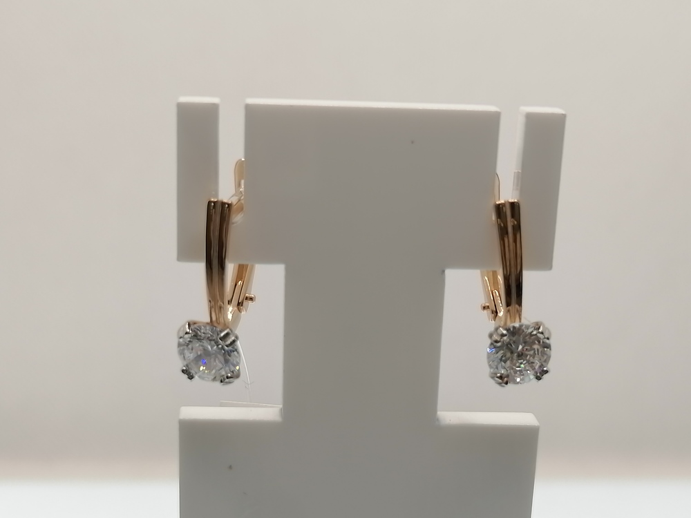 СЕРЬГИ С КАМНЕМ (Au 585)