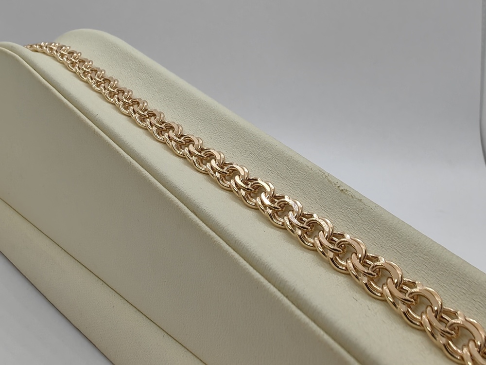 БРАСЛЕТ ПУСТОТЕЛЫЙ Бисмарк (Au 585)