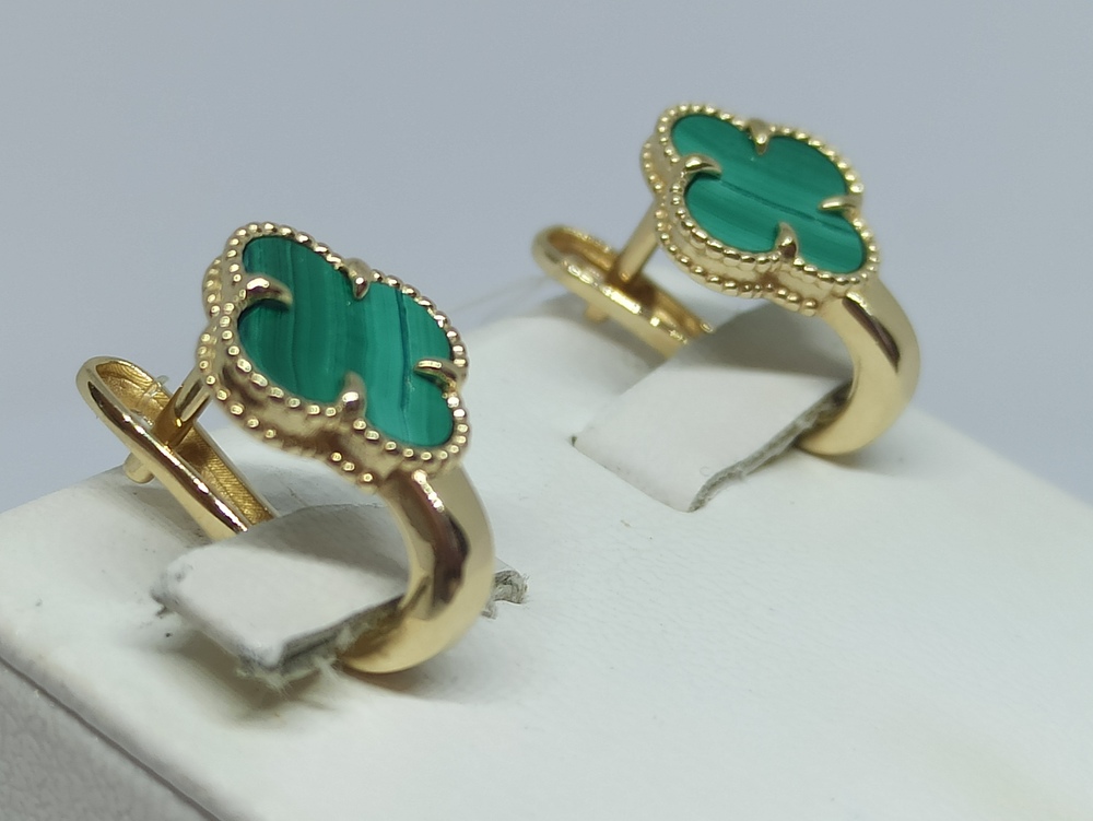 СЕРЬГИ С КАМНЕМ (Au 585)