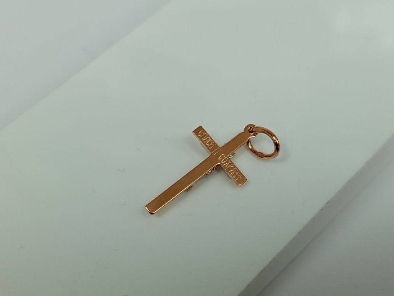 ПОДВЕСКА КРЕСТ БЕЗ КАМНЯ (Au 585)