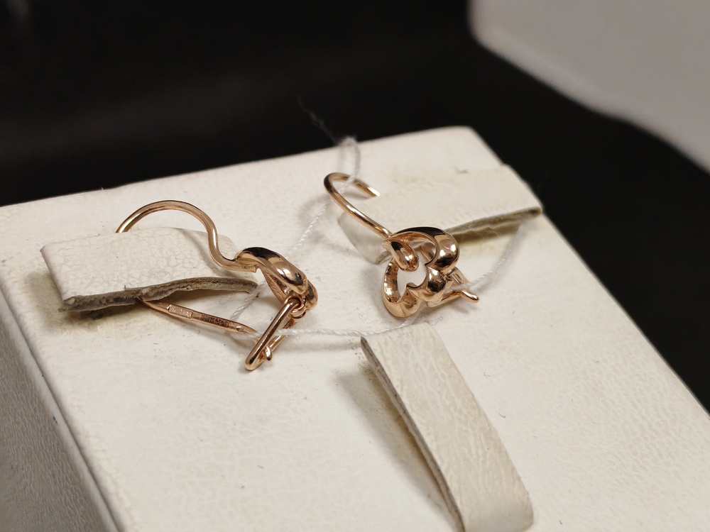 СБКМ585 СЕРЬГИ БЕЗ КАМНЯ (Au 585)