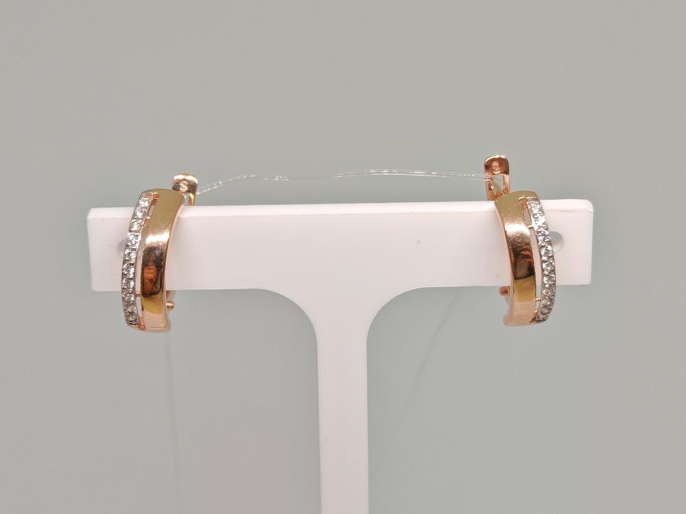 027186 СЕРЬГИ С КАМНЯМИ (Au 585)