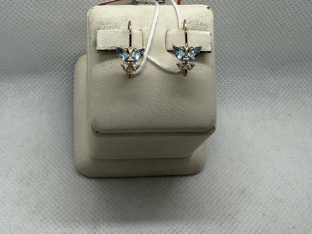 СКМИ585 СЕРЬГИ С КАМНЯМИ (Au 585)