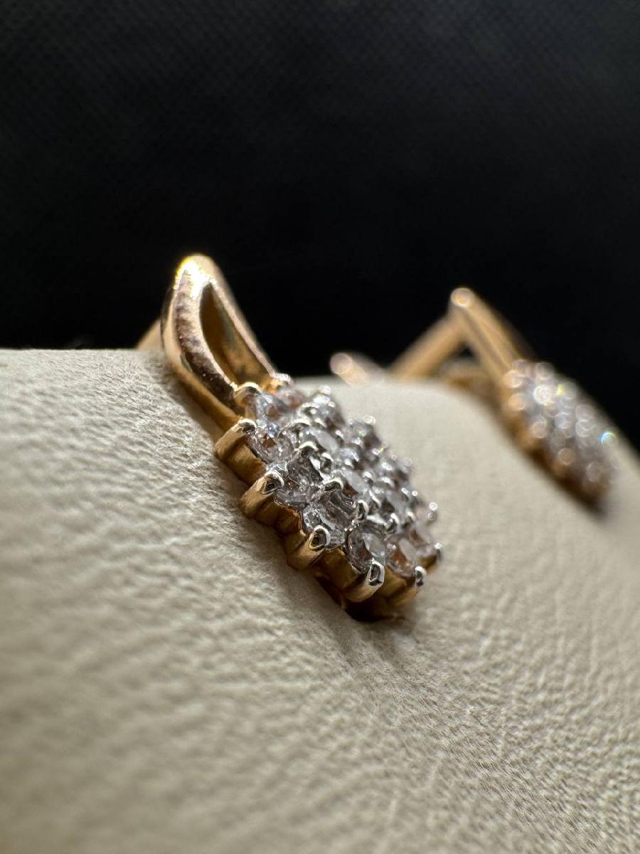 СКМИ585 СЕРЬГИ С КАМНЯМИ (Au 585)