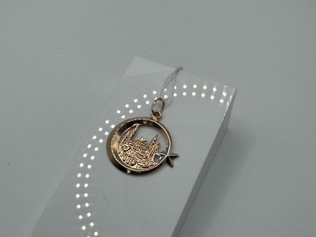 ПОДМБК585 ПОДВЕСКА МЕЧЕТЬ БЕЗ КАМНЯ (Au 585)