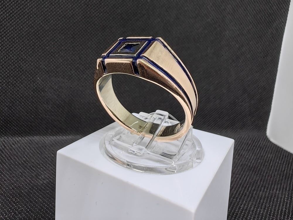 КОЛЬЦО ПЕЧАТКА сапфир г.т. (Au 585)