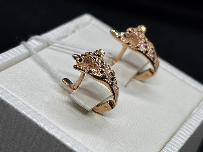 СКМИ585 СЕРЬГИ С КАМНЯМИ (Au 585)