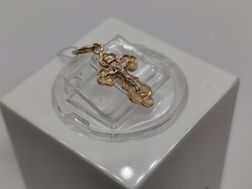 ПОДВЕСКА КРЕСТ БЕЗ КАМНЯ (Au 585)