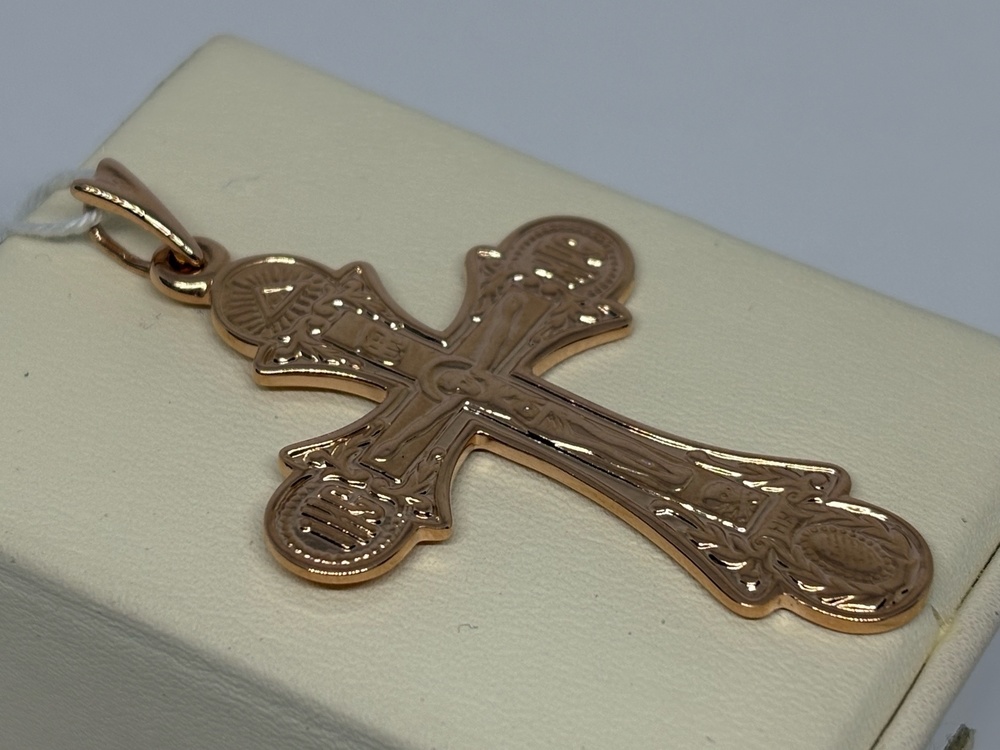 ПОДКБК585 ПОДВЕСКА КРЕСТ БЕЗ КАМНЯ (Au 585)