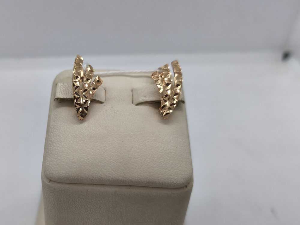 СБКМ585 СЕРЬГИ БЕЗ КАМНЯ (Au 585)