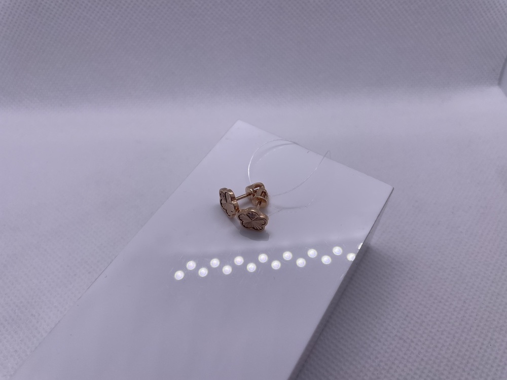 СЕРЬГИ ПУСЕТЫ с камнем (Au 585)