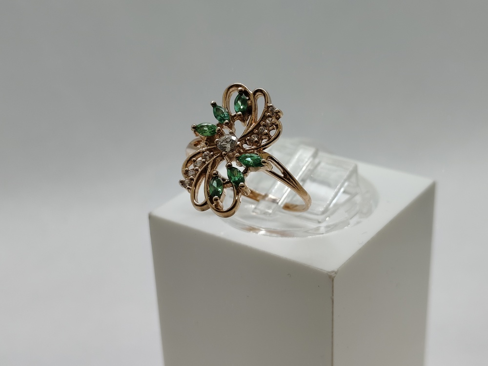 КОЛКМИ585 КОЛЬЦО С КАМНЯМИ (Au 585)