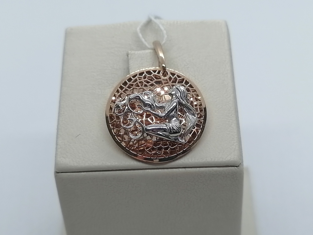 ПОДВЕСКА ЗНАК ЗОДИАКА ВОДОЛЕЙ (Au 585)