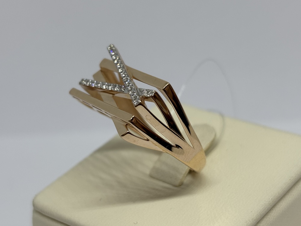 КОЛЬЦО С КАМНЯМИ (Au 585)