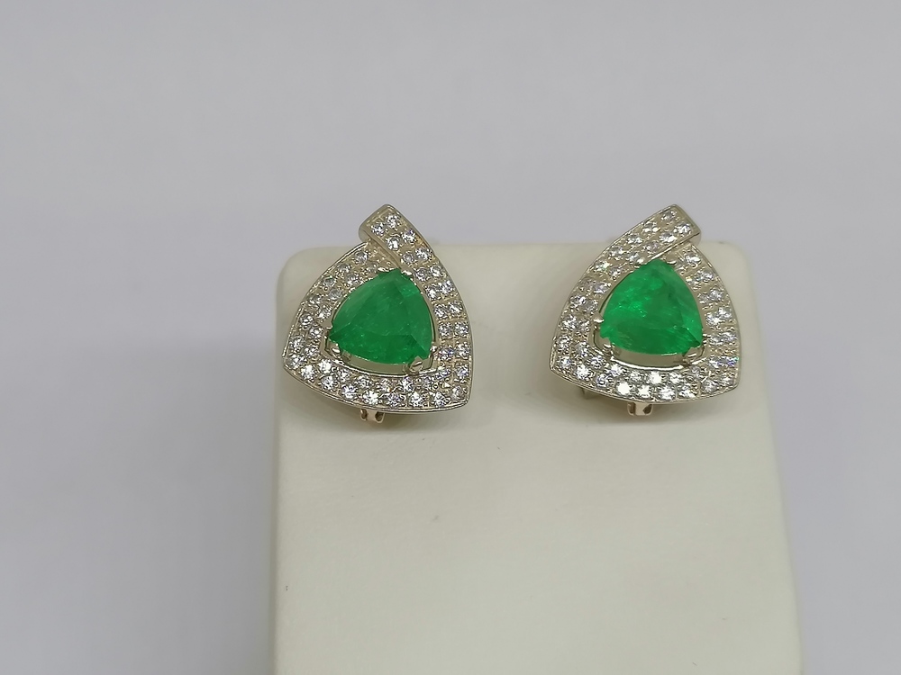 СКМИ585 СЕРЬГИ С КАМНЯМИ (Au 585)