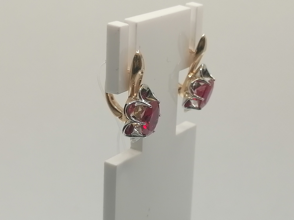 СЕРЬГИ С КАМНЕМ (Au 585)