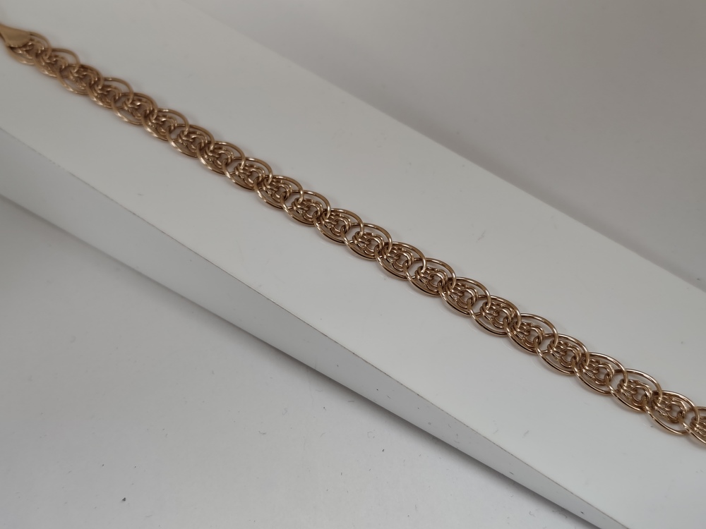 БРАСЛЕТ ПУСТОТЕЛЫЙ Нона-бисмарк (Au 585)