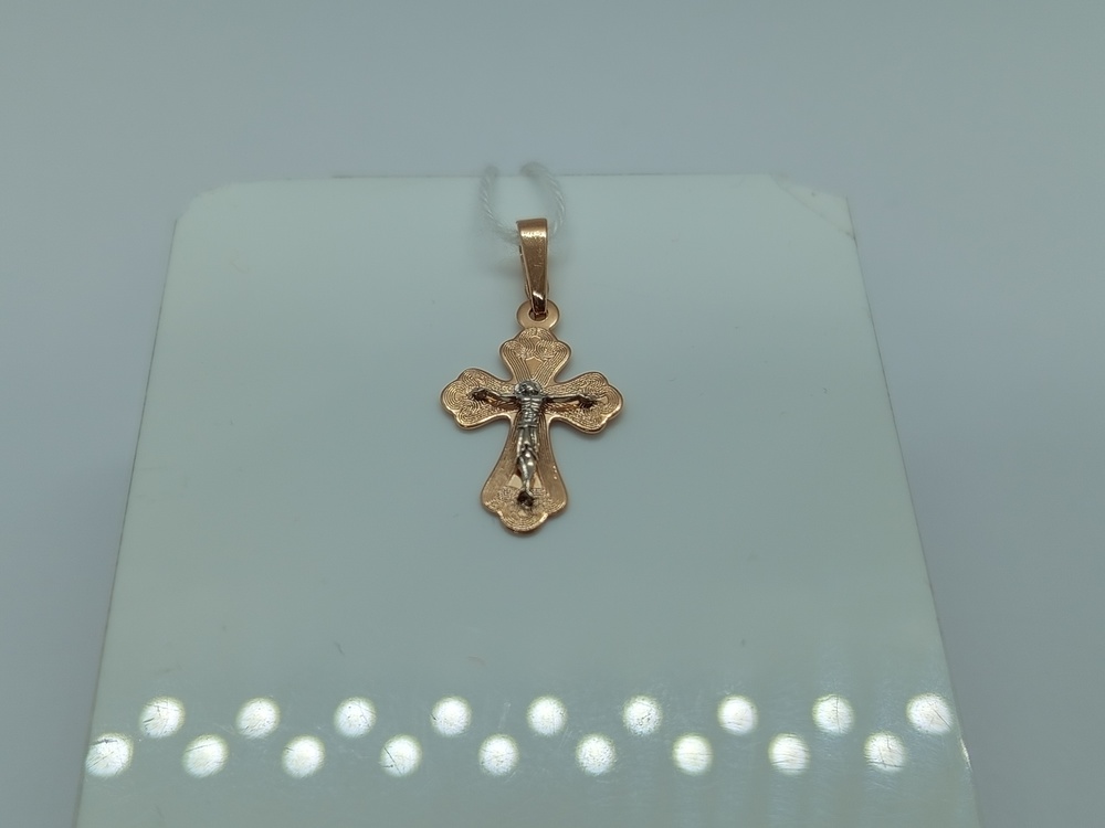 ПОДКБК585 ПОДВЕСКА КРЕСТ БЕЗ КАМНЯ (Au 585)