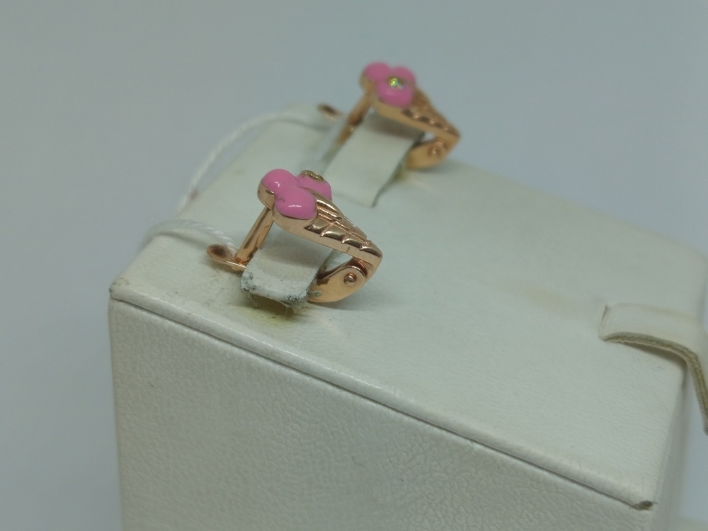 СКМИ585 СЕРЬГИ С КАМНЯМИ (Au 585)