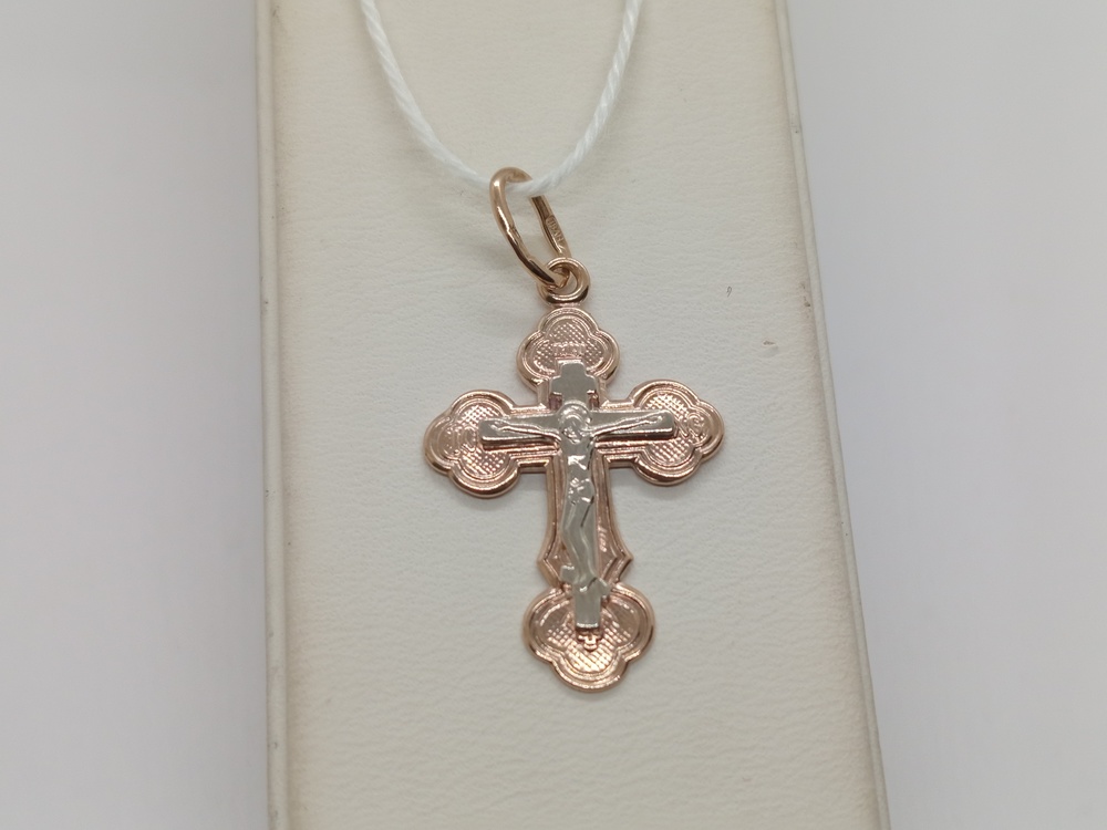 ПОДКБК585 ПОДВЕСКА КРЕСТ БЕЗ КАМНЯ (Au 585)