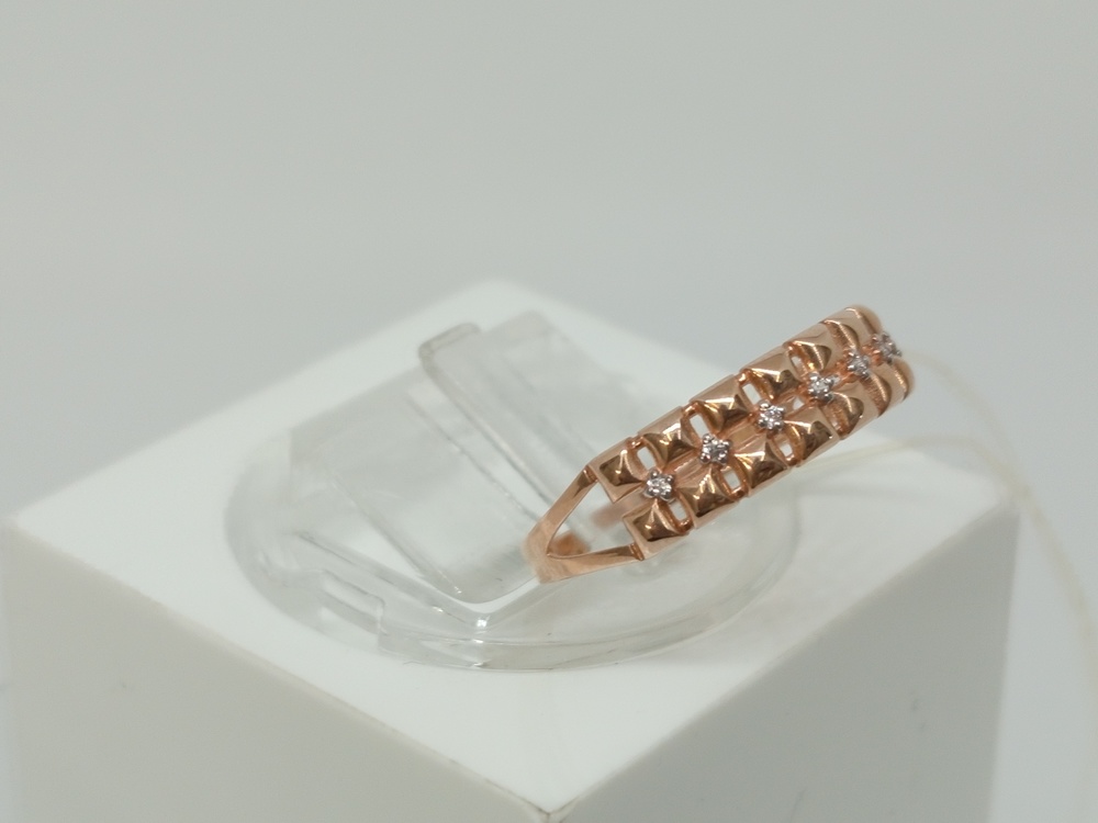 КОЛЬЦО С КАМНЯМИ (Au 585)