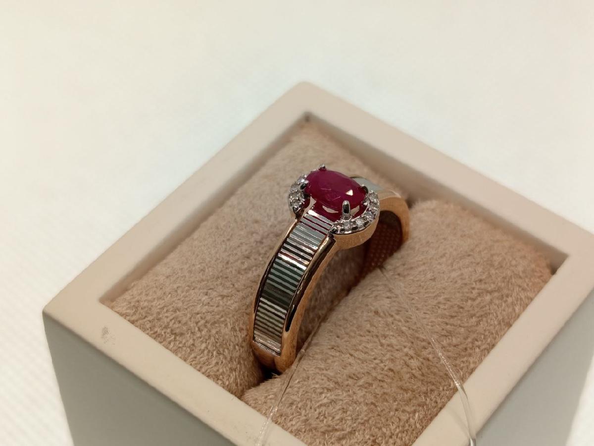 КОЛЬЦО Бриллиант, рубин (Au 585)