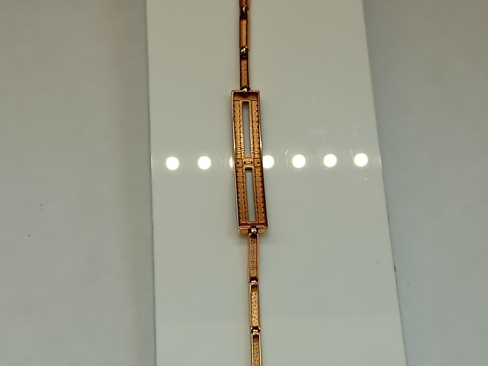 Брчб5257 БРАСЛЕТ ФАНТАЗИЯ с камнями (Au 585)