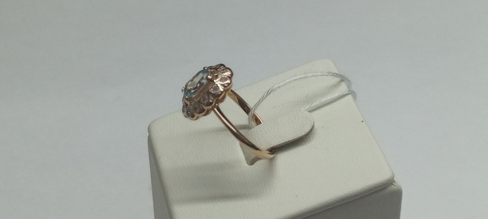 КОЛЬЦО С КАМНЯМИ (Au 585)