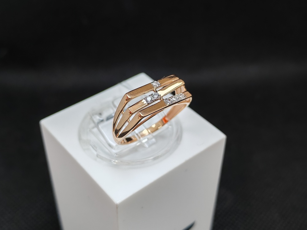 КОЛЬЦО С КАМНЯМИ (Au 585)